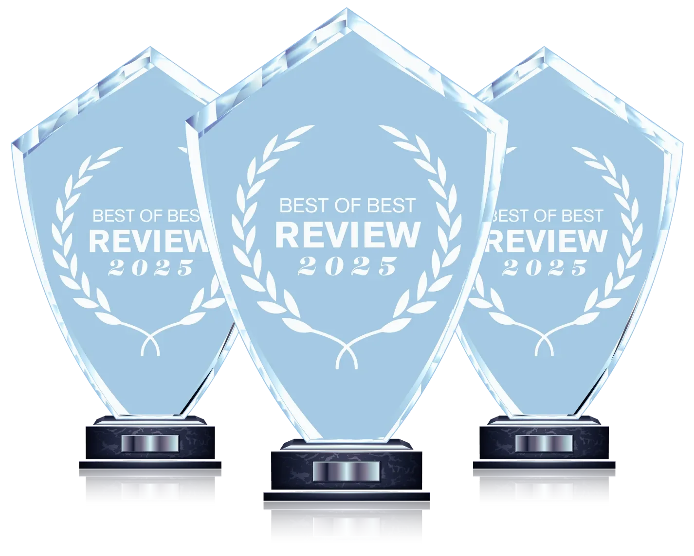 Best of Best Review 2025 award trophies