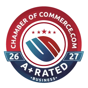 ChamberofCommerce.com A+ Rated Business badge
